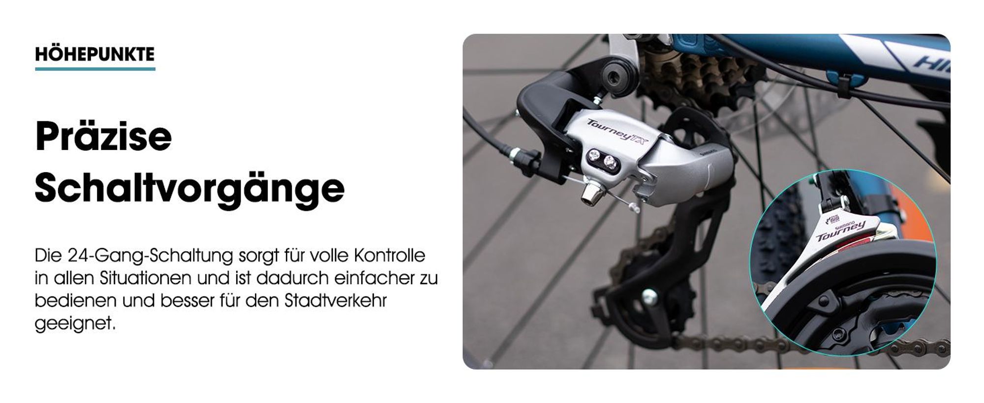 Hiland 27,5-Zoll-Mountainbike für Erwachsene, 24 Gänge, leichter Aluminiumrahmen, hydraulische Scheibenbremsen, Offroad-MTB für Männer und Frauen