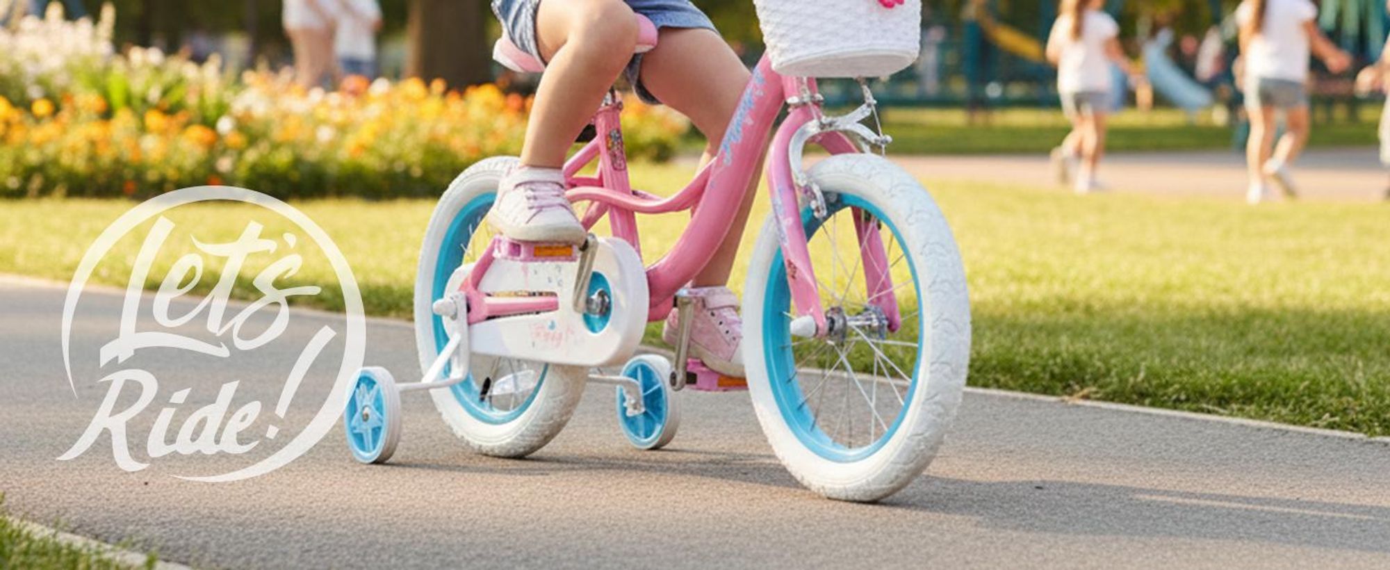 JOYSTAR Kinderfahrrad für Kleinkinder und Kinder im Alter von 2-8 Jahren Mädchen, 14 Zoll Kinderfahrrad mit Stützrädern mit Handbremse und Korb