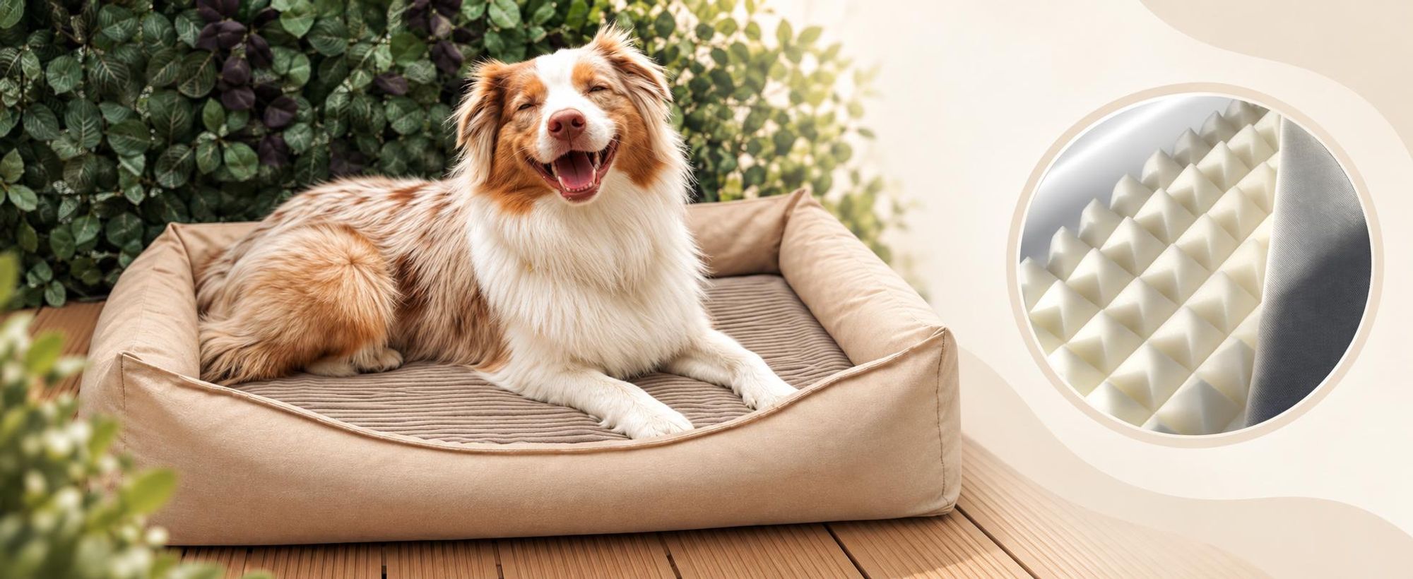 Orthopedisch hondenbed XXL 100x82 cm, afneembare en wasbare hoes