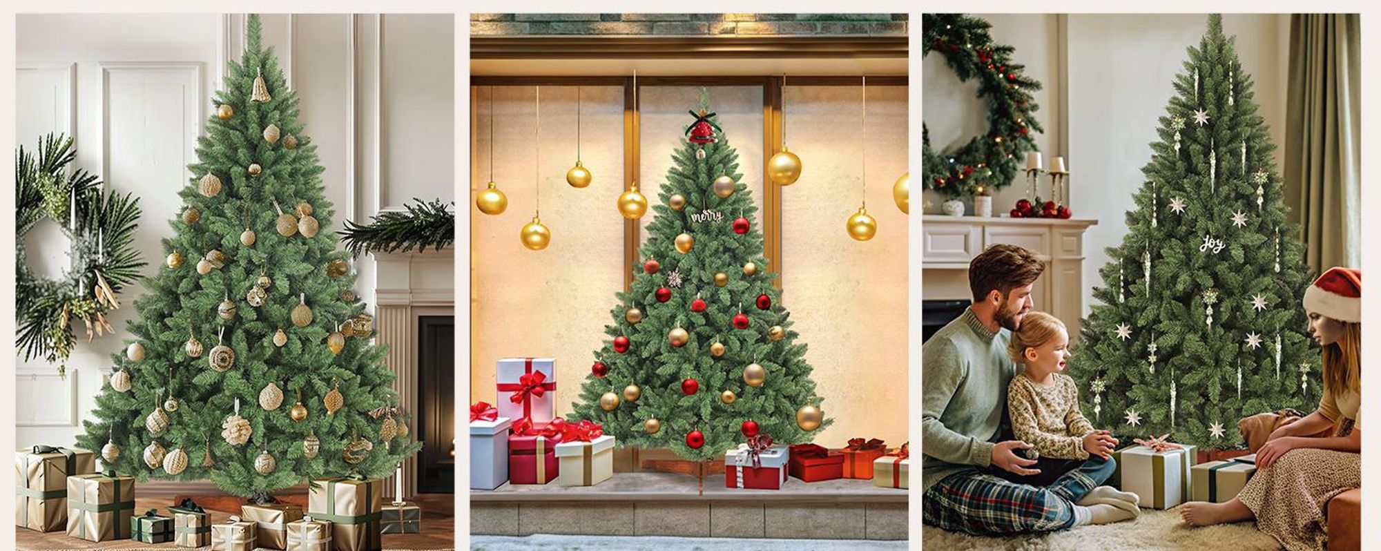 Salcar Künstlicher Weihnachtsbaum 180 cm Tannenbaum mit natürlichen Zweigfarben und Echtholzständer Christbaum Nordmanntanne, mit 730 Zweigen