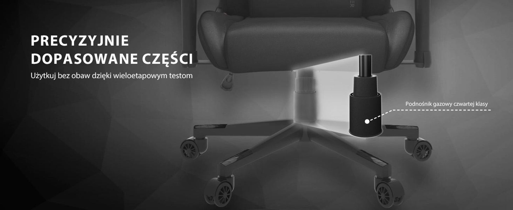 Krzesło gamingowe SENSE7 Spellcaster z ekologicznej skóry, czarne – ergonomiczne krzesło biurowe, krzesło do biurka komputerowego, krzesło dla graczy, nośność 150 kg, podłokietniki z regulacją 2D, odchylenie oparcia 160°, fotel szefa