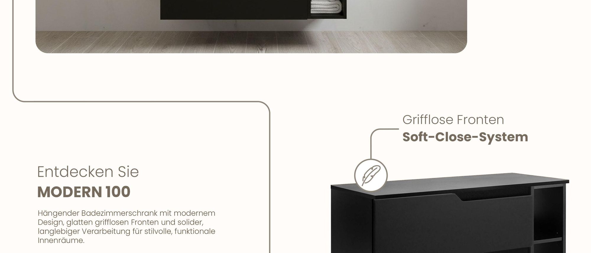 RODAN, Badmöbel, Badschrank, Badezimmermöbel, Badezimmer, MODERN, Waschbeckenunterschrank
