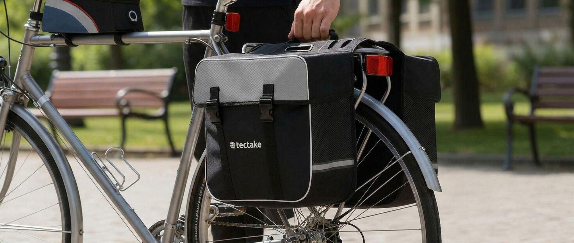Set Fahrradtasche Georg und Fahrradrahmentasche große Fahrradtasche mit 2 Fächern wasserabweisend und robust