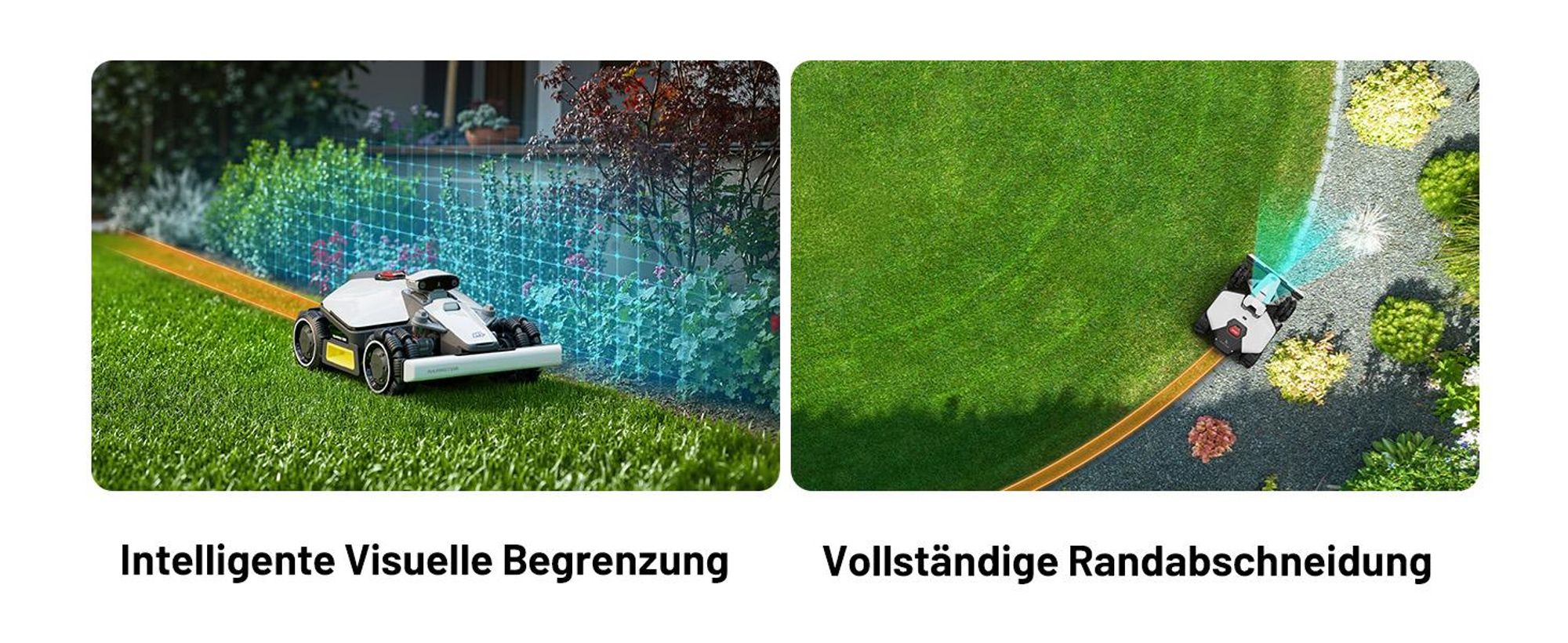 Mähroboter Mammotion LUBA mini AWD 1500 ohne Begrenzungskabel NetRTK+Vision Auto-Kartierung Empf. 1500m² Max. 1800m² 80% Steigung mit 4G-Modul APP