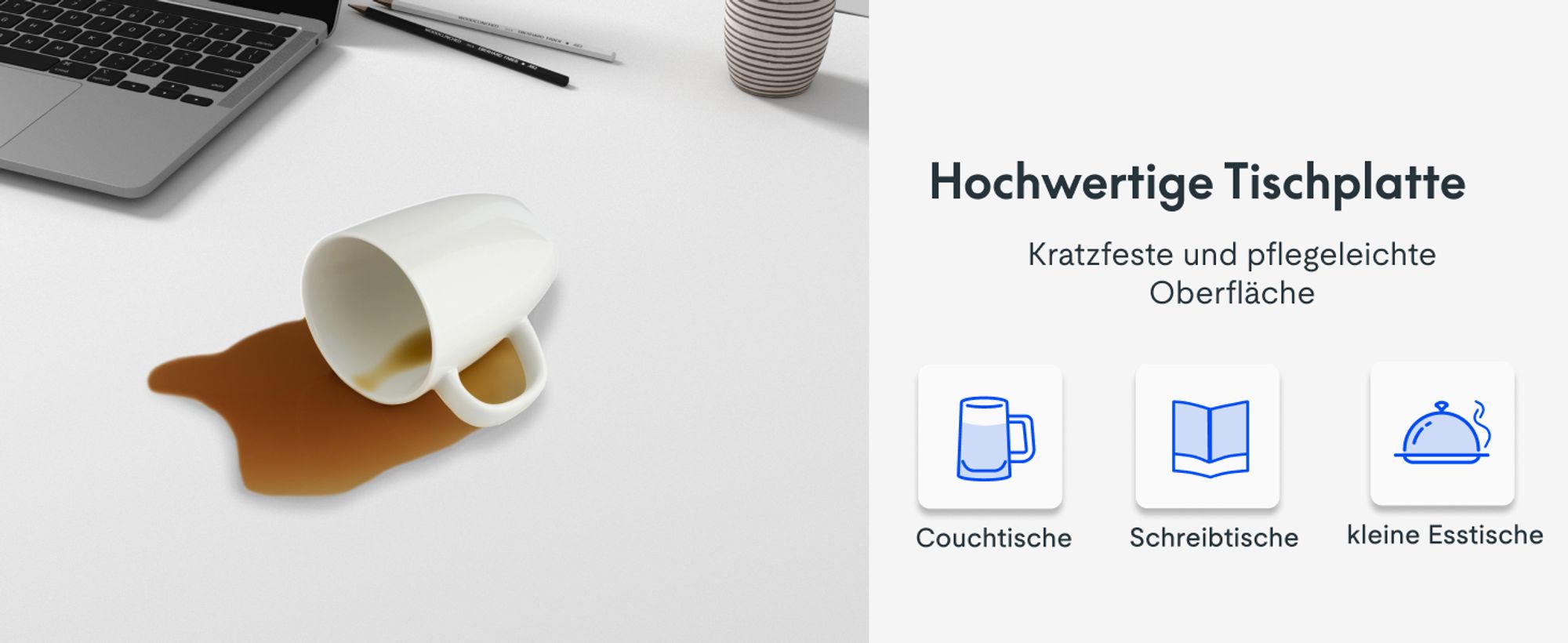 FLEXISPOT Höhenverstellbarer Schreibtisch  EU, 22mm Einteilige Tischplatte 140x80cm, Elektrisch mit 2 starken Motoren, 4 Memory-Funktion (Weiß)
