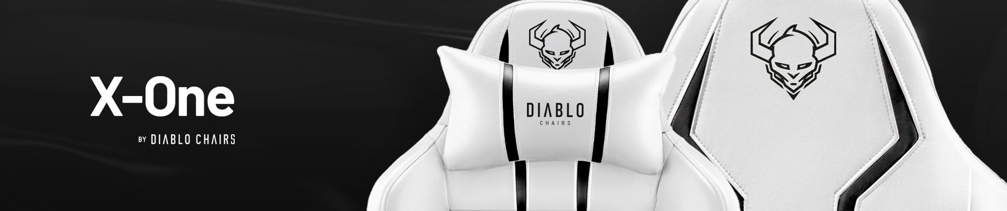 Diablo X-One 2.0 Herní židle Kancelářská židle Kancelářská židle Nastavitelné područky Ergonomický design Krční/bederní polštář Bílá malá