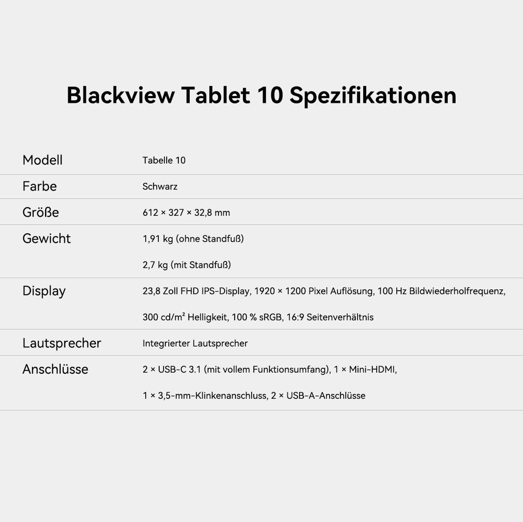 Blackview Screen Extension (32.8 mm), Ultra Thin 23,8 Inch FHD IPS Eye Care Portable Monitor, Suitable for Laptop/PC/Mac/PS3/4/5/Xbox/Switch