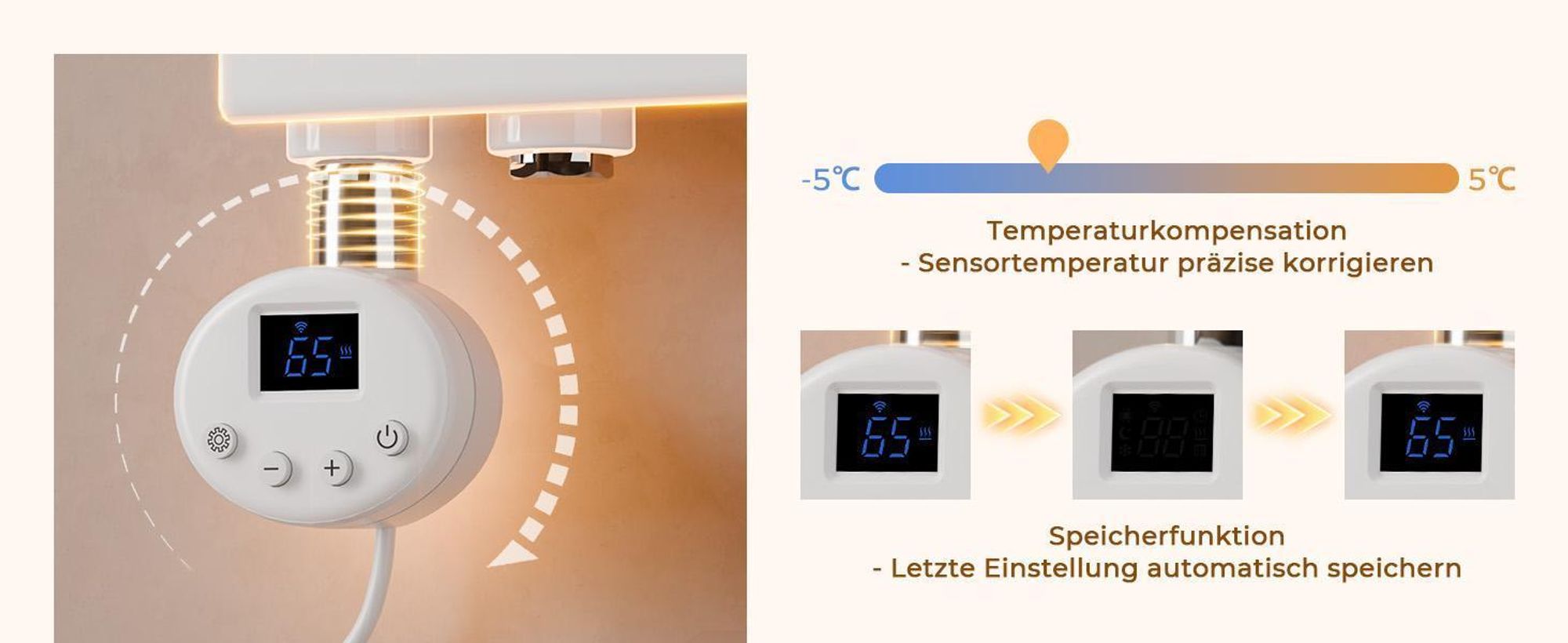 S'AFIELINA Handtuchheizkörper Elektrisch 1320x600mm, Badheizkörper Elektrisch mit Thermostat, WiFi, programmierbarem Timer, LCD-Anzeige, 800 W, Weiß