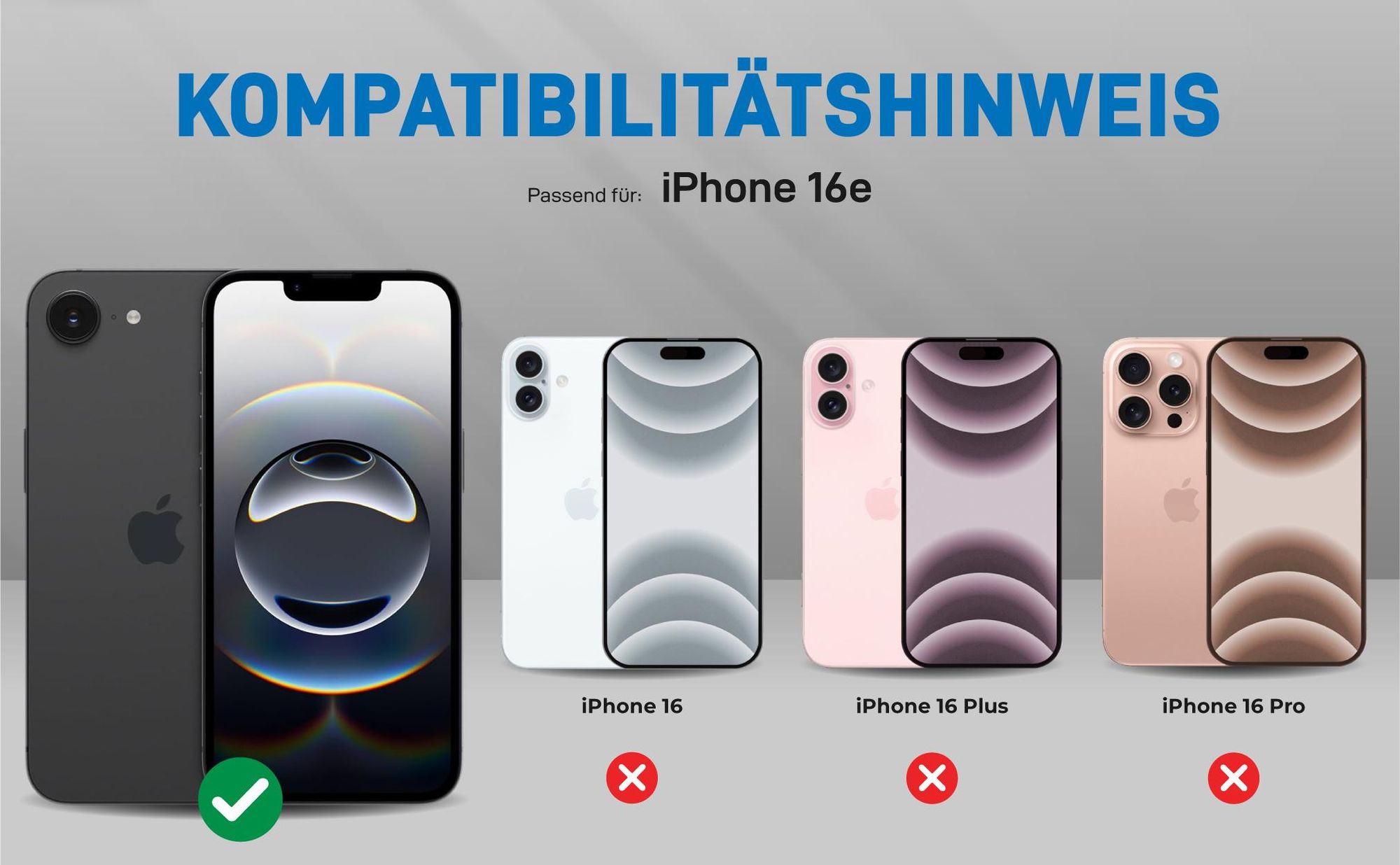 Kompatibilitätshinweise Hülle für Apple iPhone 16e