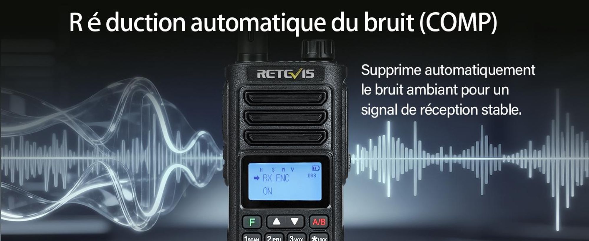 Retevis RA89 radio amateur, haute performance, IP68 étanche, bi-bande, VFO, batterie 2500 mAh, talkie-walkie rechargeable type C(2 pièces, noir)