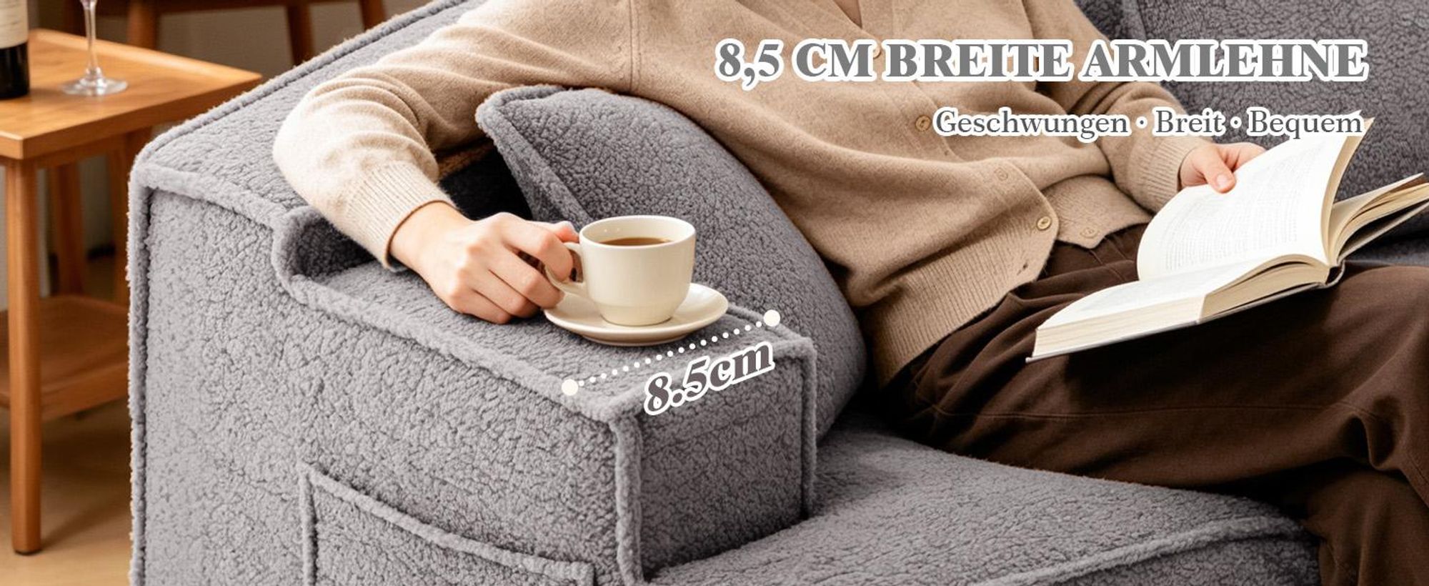 COMHOMA Sofa, modulares Schlafsofa, Polstersofa, 3-Sitzer Sofa, Flexible Sektionscouch,mit Aufbewahrungstasche, Couch mit schlaffunktion, Keine Montag