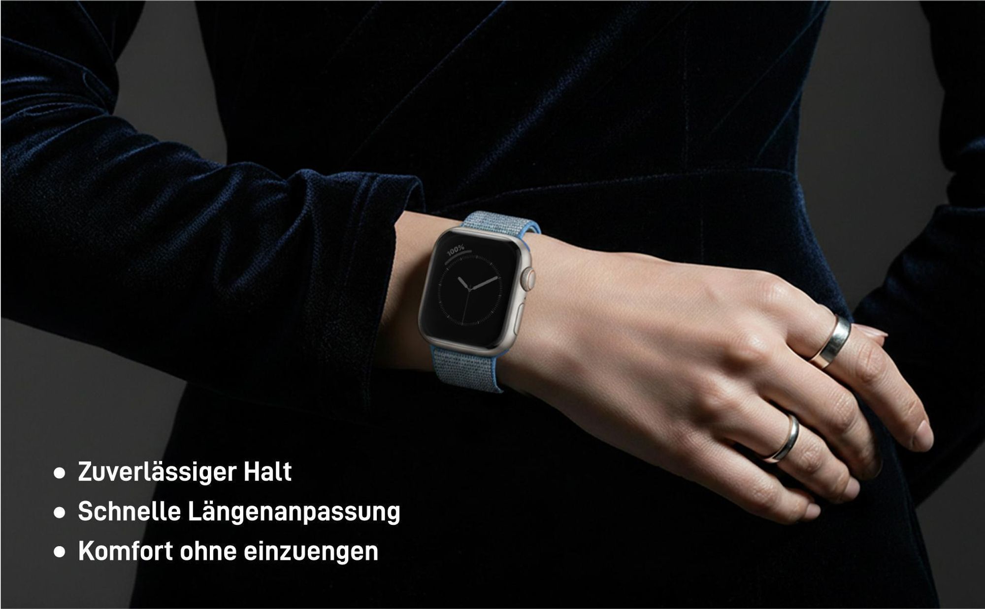 Bequemes Band für Apple Watch SE 2 40mm aus weichem Material