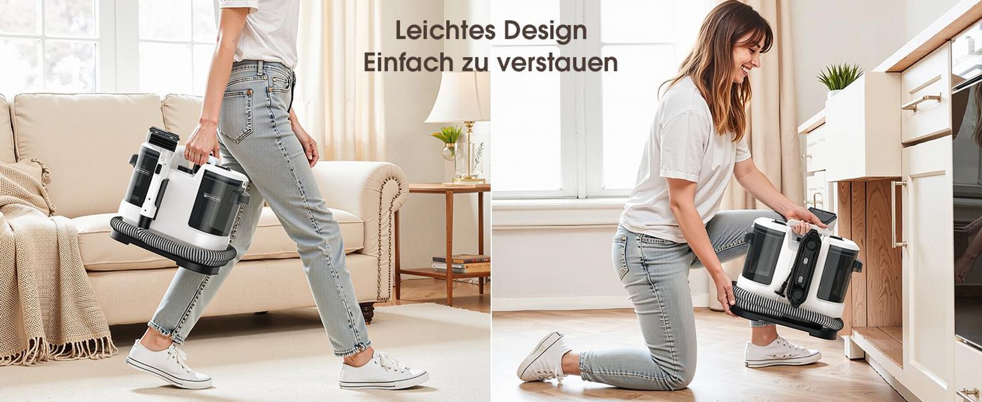 Lubluelu Stoffreinigungsgerät, Nass- und Trockensauger 13500 Pa / 450 W, Mit Großem Tank & Langem Kabel, Für Teppich, Polster, Sofa Und Auto,V6