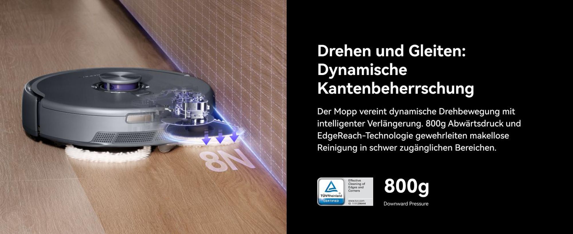 NARWAL Freo Z10 Ultra, Staubbeutel, Grau, Rund, LED, Staubbeutel, Kunststoff