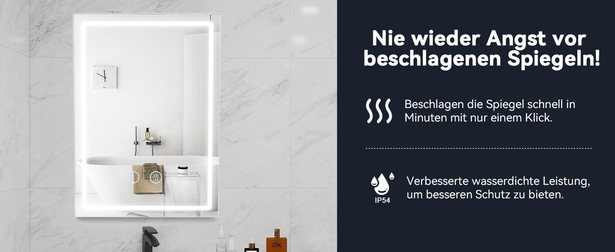 Puluomis Spiegelschrank Bad mit 3 färbiger dimmbarer Beleuchtung, Badezimmerschrank mit Steckdose, USB-Anschluss,Wandschrank Aluminium Badezimmer Weiß