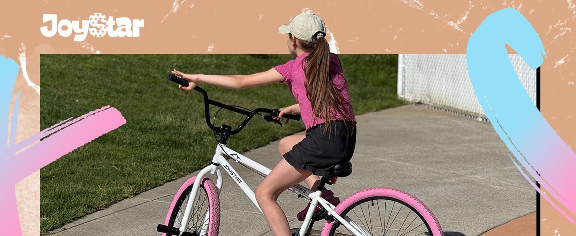 JOYSTAR Kinderfahrrad 24 Zoll BMX Fahrrad für Jungen Mädchen im Alter von 7-12 Jahren,Freestyle, 2 pegs, Singlespeed,Braun