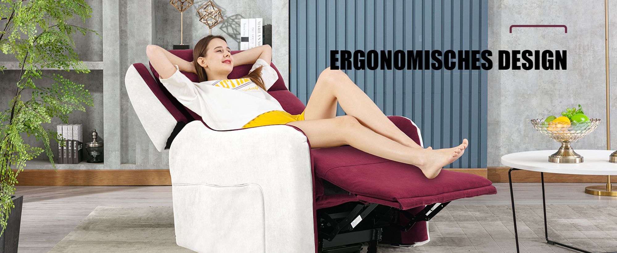 COMHOMA Elektrischer Relaxsessel Massagesessel mit Power Lift, mit SL-Massagefunktion, Ruhesessel Fernsehsessel Fernbedienung mit USB-Anschluss