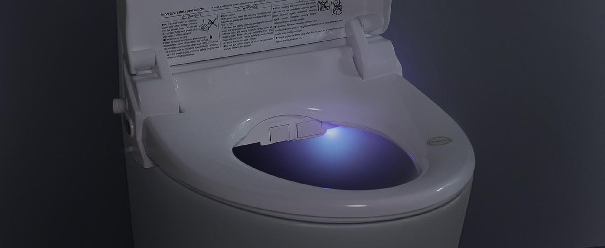 Puluomis WC-Sitze Toilettensitz mit Fernbedigung Elektrisch, Toilettendeckel Smart Automatisch D Form mit absenkautomatik weiß lang