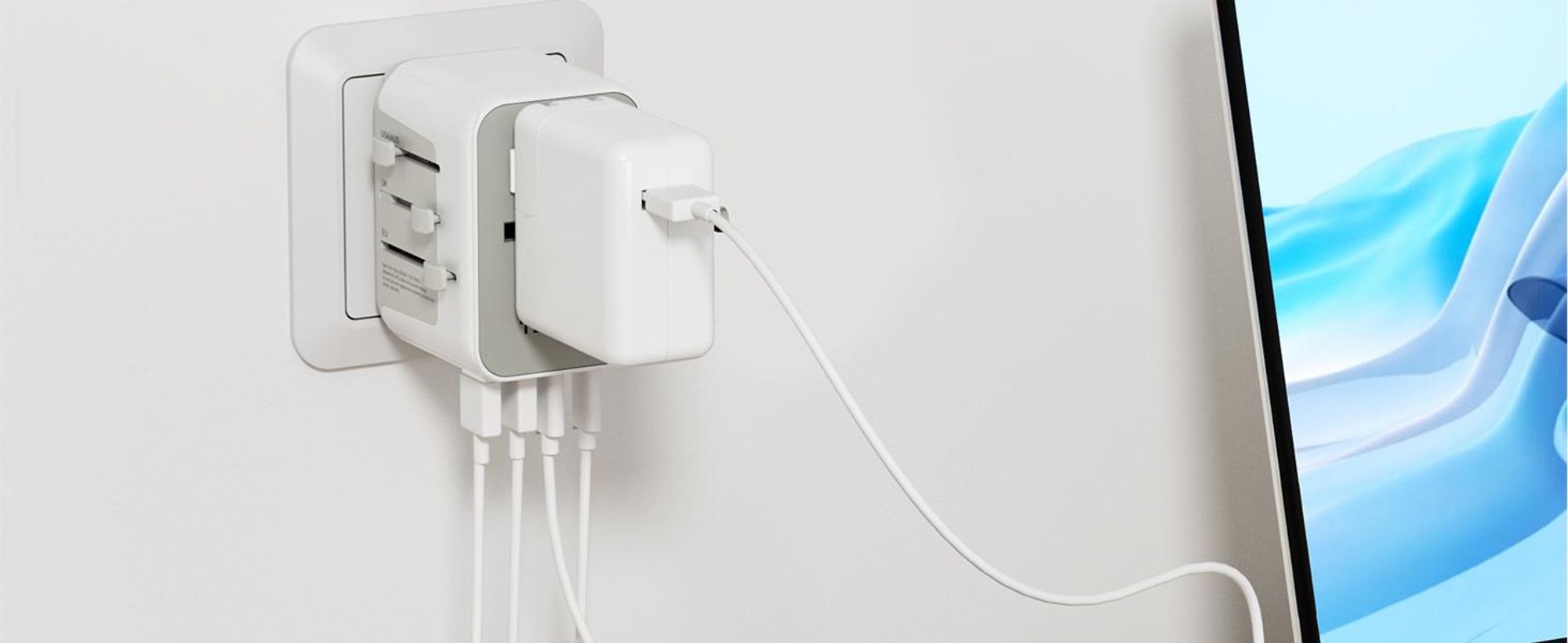 TESSAN Reiseadapter Weltweit mit 2 USB A 3 USB C Internationaler Steckdosenadapter