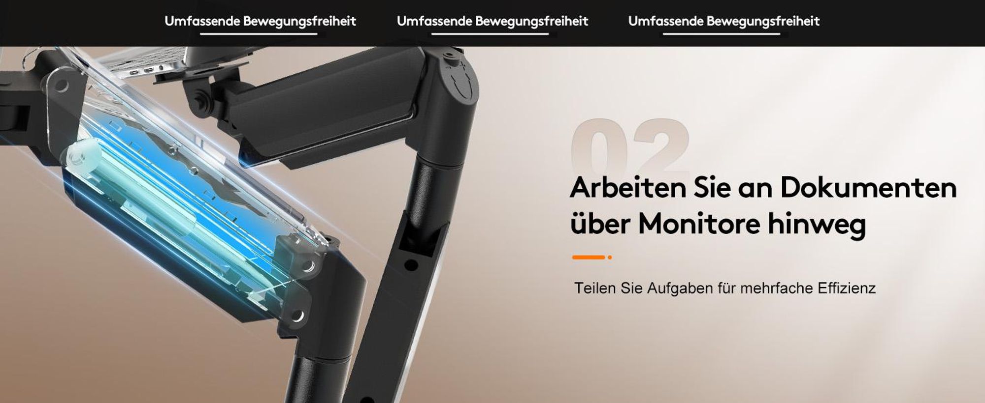 GTPLAYER Monitor Halterung Monitor arm monitorhalter für 13 bis 32 Zoll Bildschirme, Einzelner Monitorarm Ständer Hält 25 kg, Höhenverstellbare