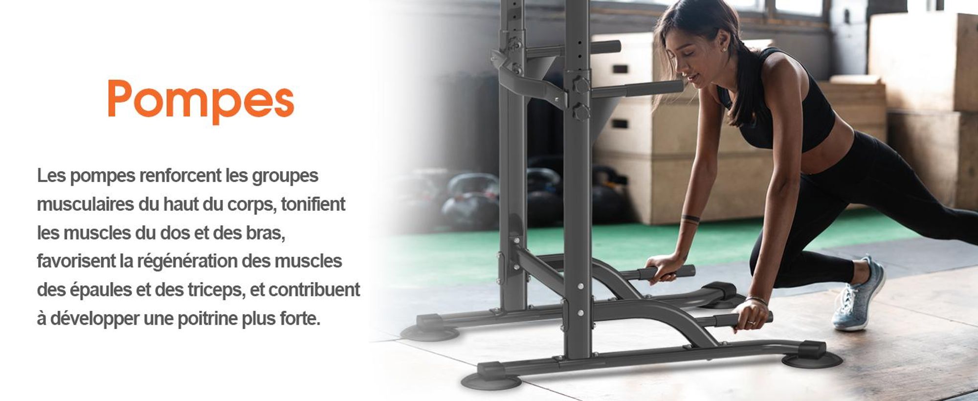 DH FitLife Power Tower Dip Station – Barre de Traction et Dips Réglable, Station de Musculation Complète pour Salle de Sport à Domicile