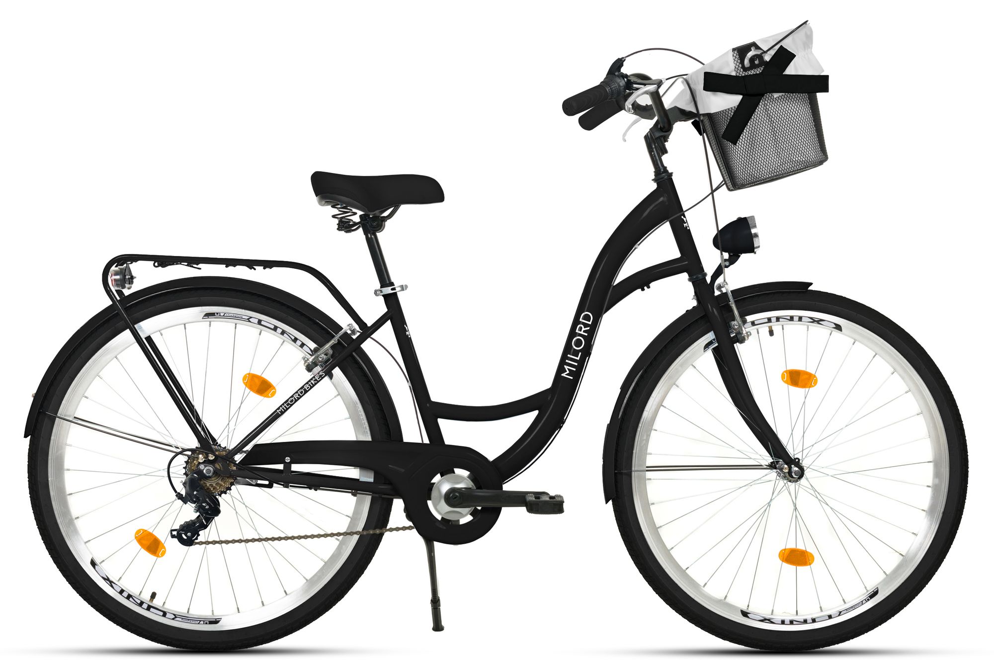 Milord Komfort Fahrrad Mit Korb Damenfahrrad, 28 Zoll, Rosa, 7 Gang Shimano