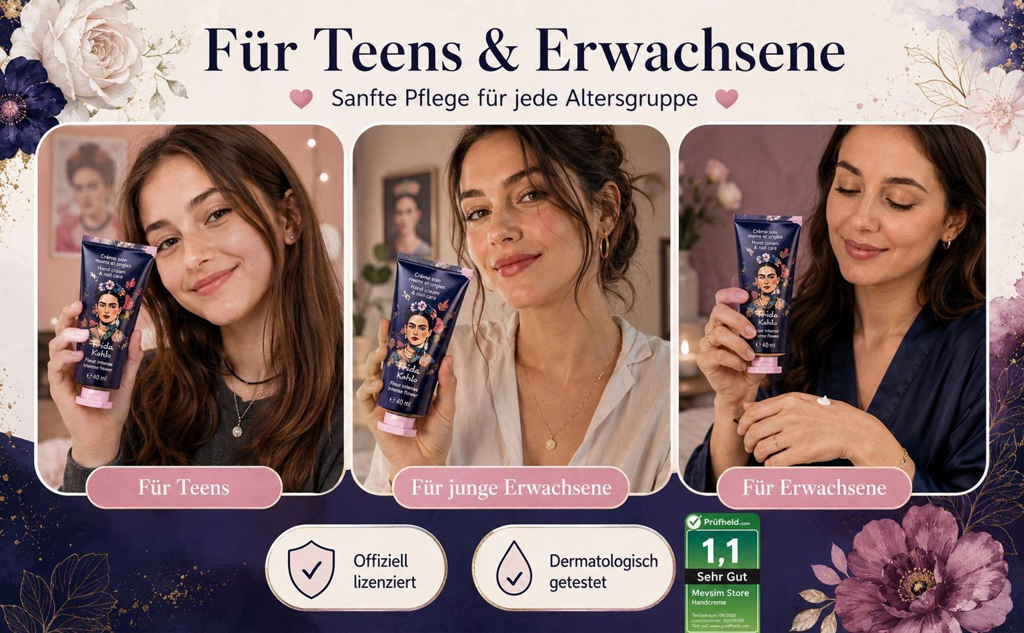 Frida Kahlo Handcreme – Blumen Feuchtigkeitspflege