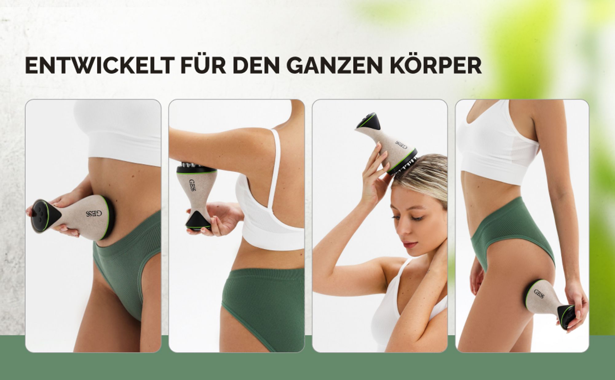 Massagegerät zur Körperformung, 9 Intensitätsmodi, Vibrationsmassage , Cellulite-Entferner, GESS MIO