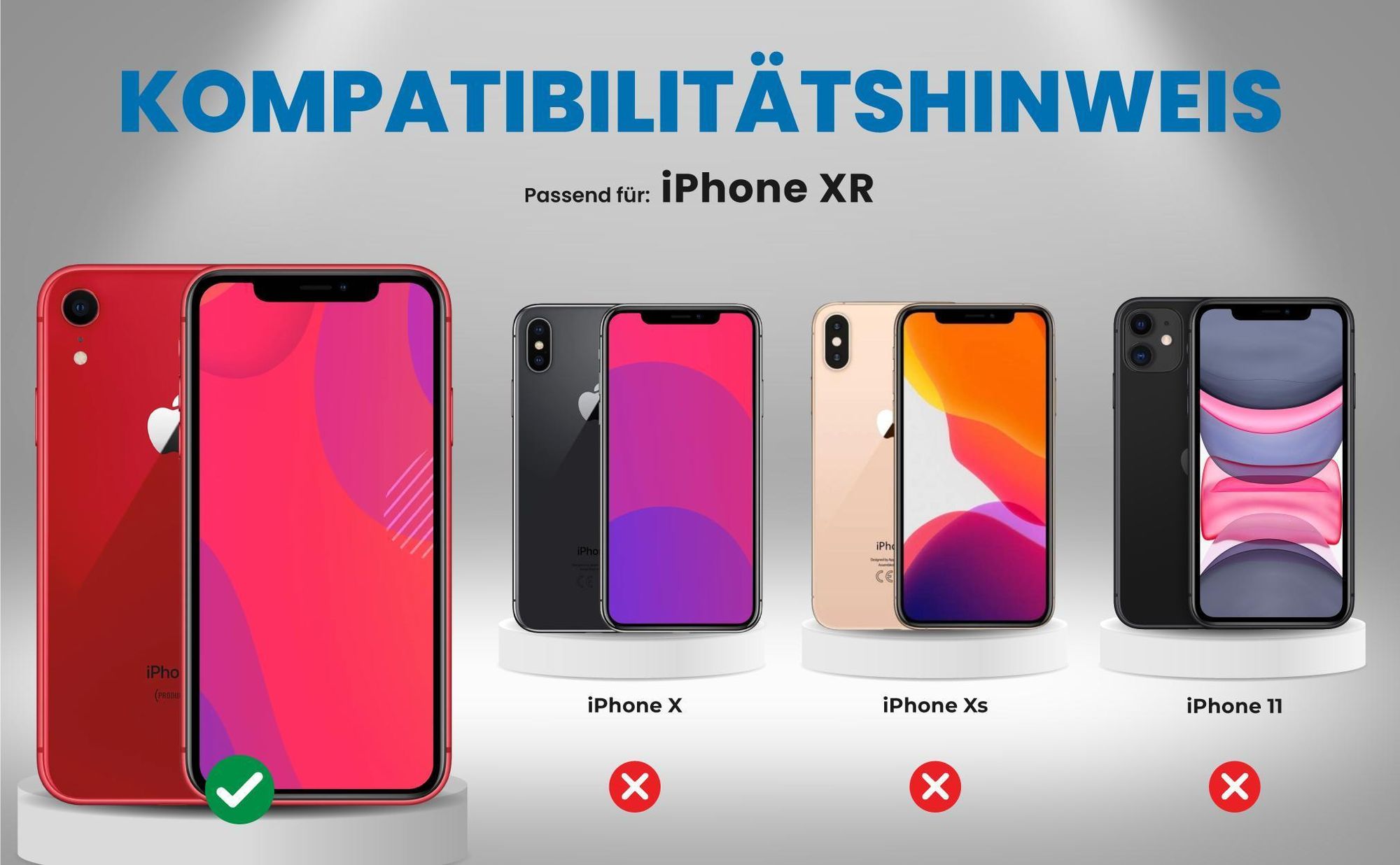 Kompatibilitätshinweise Hülle für Apple iPhone XR