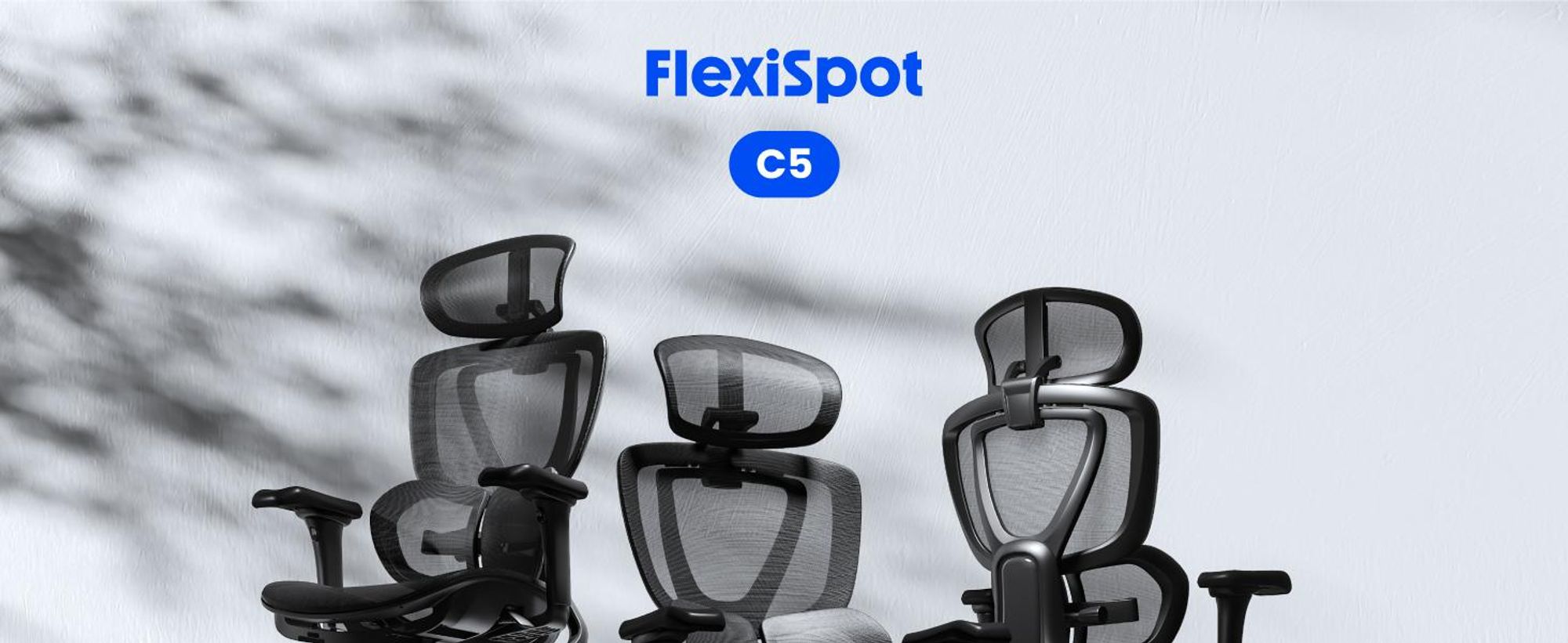 FLEXISPOT Sentinel Ergonomischer Bürostuhl mit Dual-Wing-Lendenstütze, 3D-Kopfstütze & Armlehnen, Fußstütze, Verstellbare Sitztiefe (Schwarz)