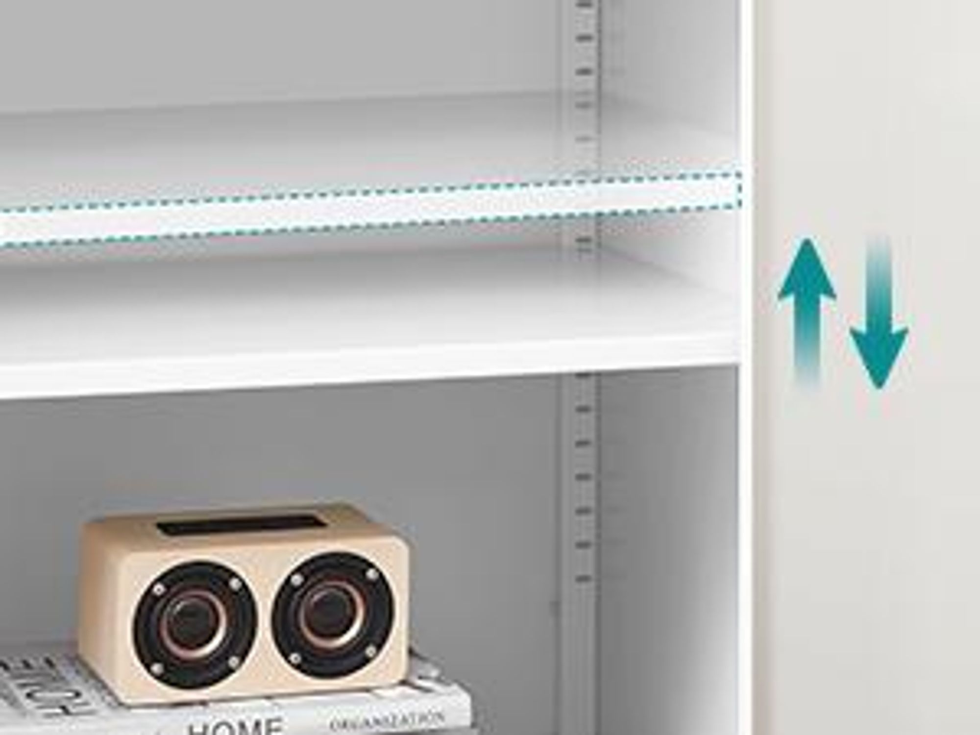 SONGMICS Aktenschrank, Mehrzweckschrank, Büroschrank mit 2 Türen, Schrank abschließbar, aus Stahl Mattweiß