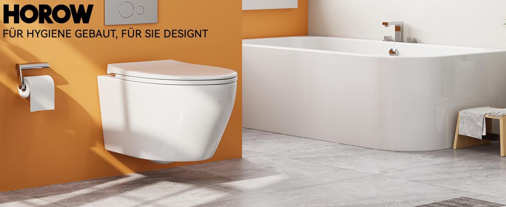 eine schlichte Hänge Toilette und modern Design
