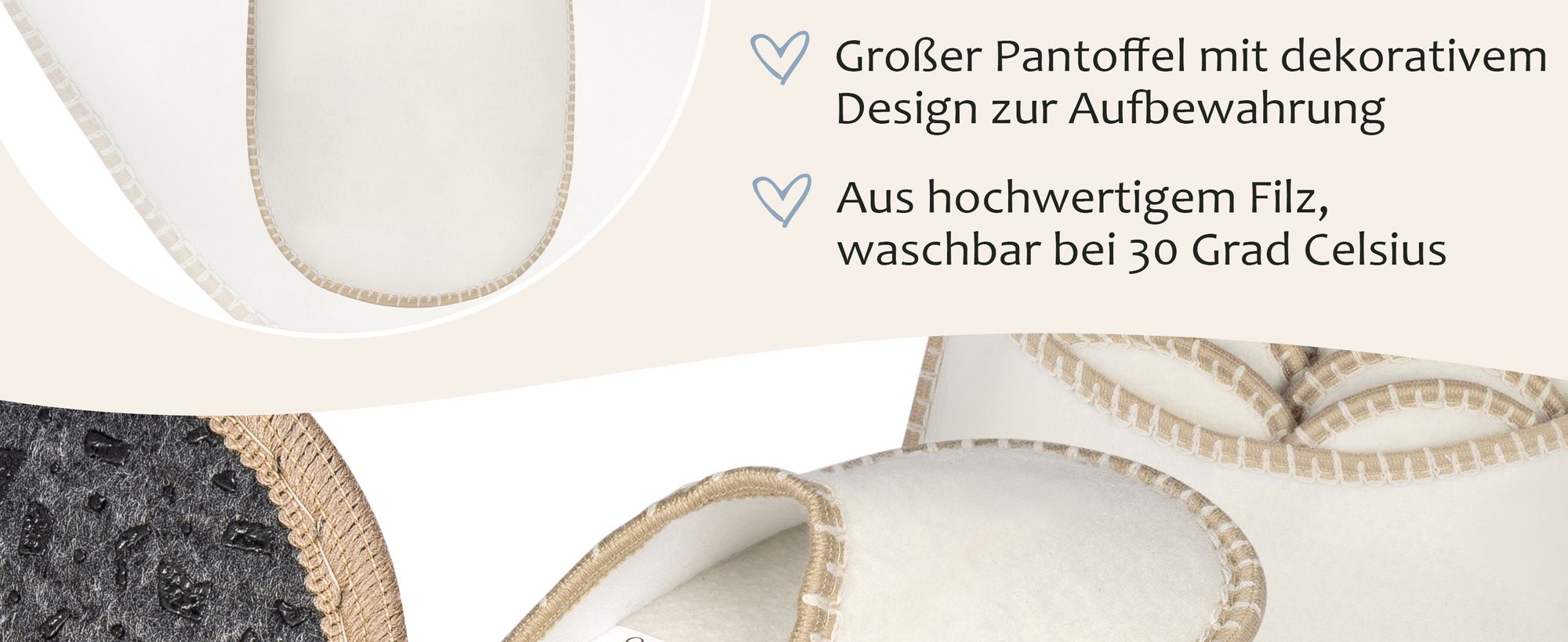 ONVAYA® ABS Gästepantoffel | Beige | 6er Set | Antirutsch Sohle | Hausschuhe | Filzpantoffel | Gr. 36-45 Gästehausschuhe