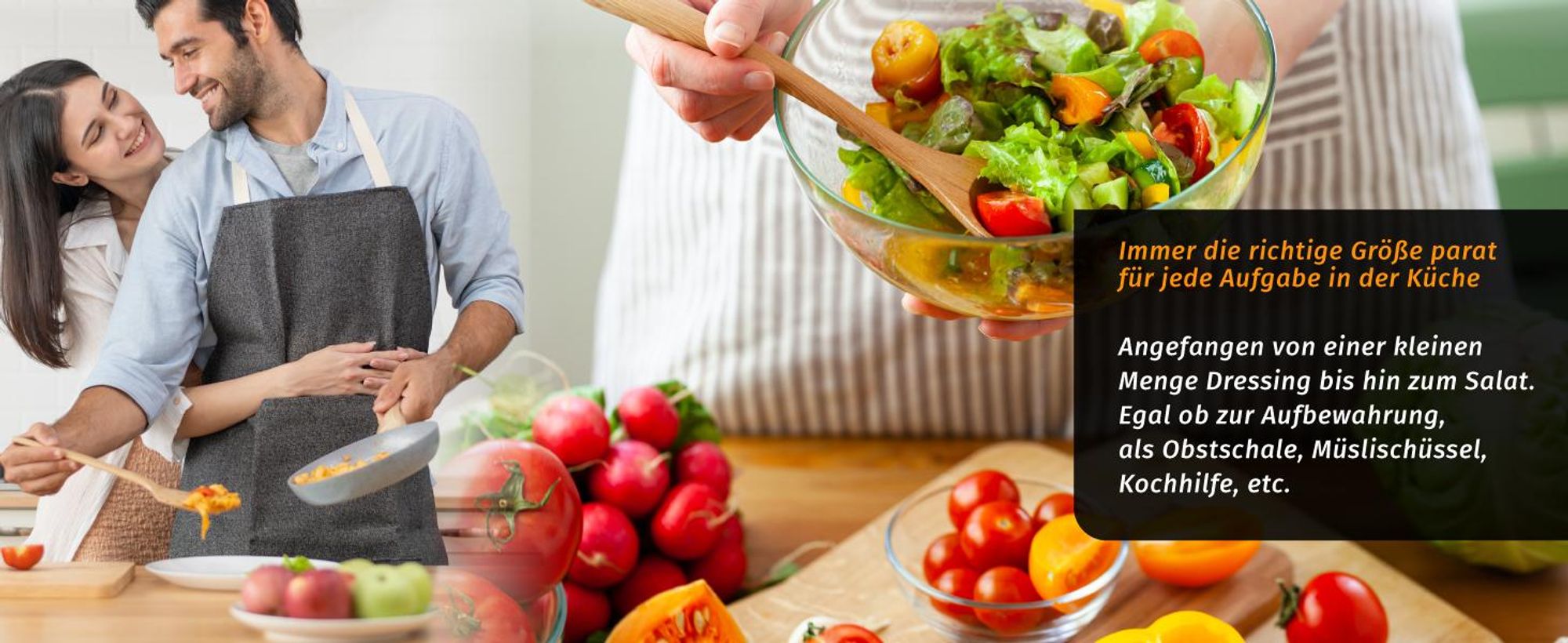 Arendo Salatschüssel mit Deckel, Set, 4x Glasschüsseln 0,7L, 1,1L, 2,7L & 4,4L, Glas Rührschüssel, Glas, (4er Set, 4-tlg), Glasschale, BPA-frei, spülmaschinengeeignet & mikrowellengeeignet
