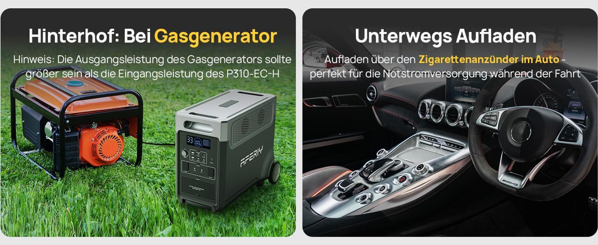 AFERIY P310 Powerstation Host 3840Wh/3600W mit erweiterbarer LiFePO4 Batterie