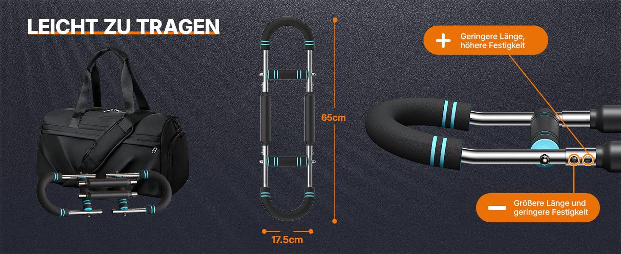 Armtrainer – Kraft-Twister U-Form, verstellbar 27-50kg, Abnehmbares Design für Zuhause, Büro und Reise kompakt tragbar