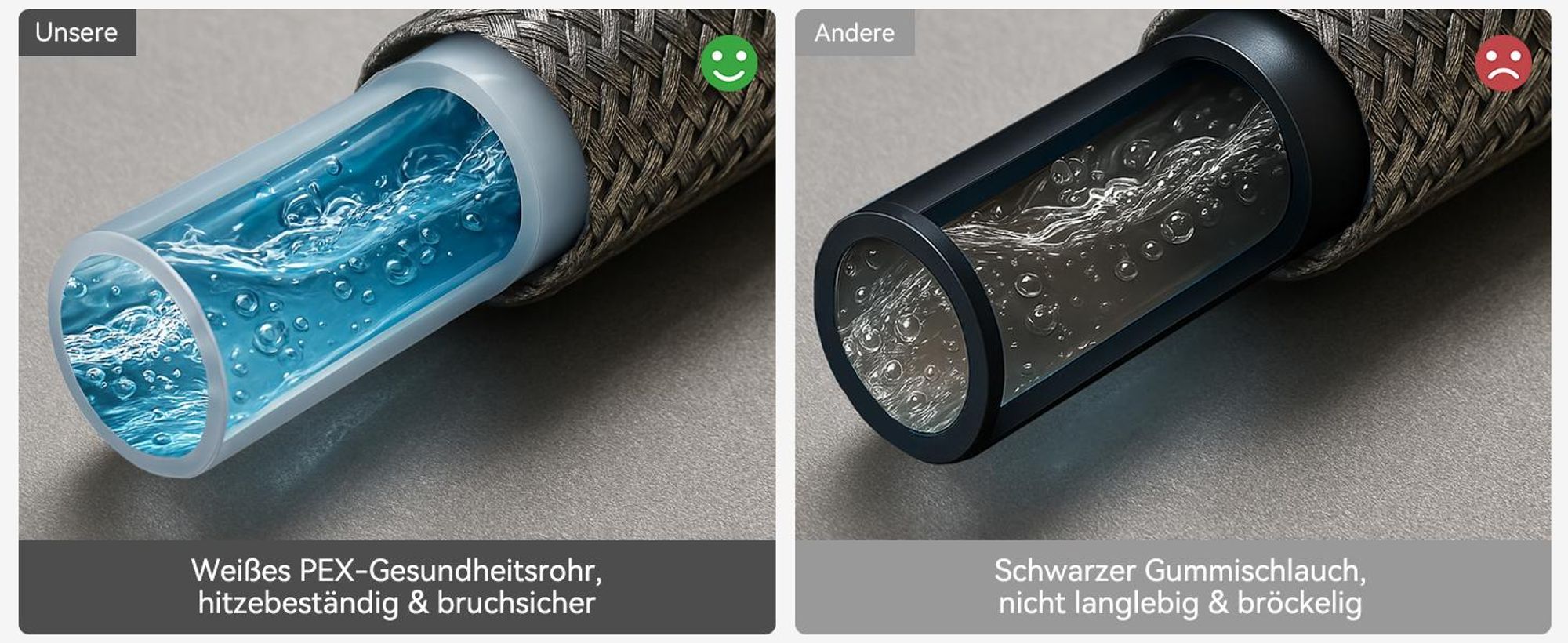 360° Drehbar, Ausziehbar Spültischarmatur, Cecipa Küchenarmatur 304 Edelstahl, 2 Strahlarten Wasserhahn, Einhandmischer für Spüle, Gebürstet