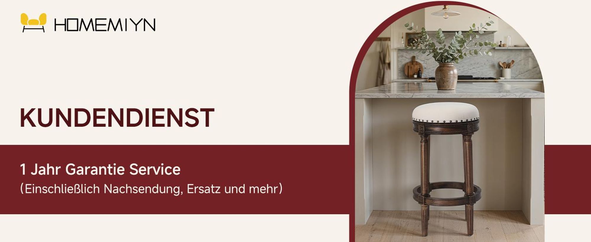 Barhocker Holz drehbar, gepolstert, Retro Design mit Nieten Barhocker Beige ohne Lehne, rutschfest, für Küche und Bar, 40x40x76cm, belastbar bis 260lb