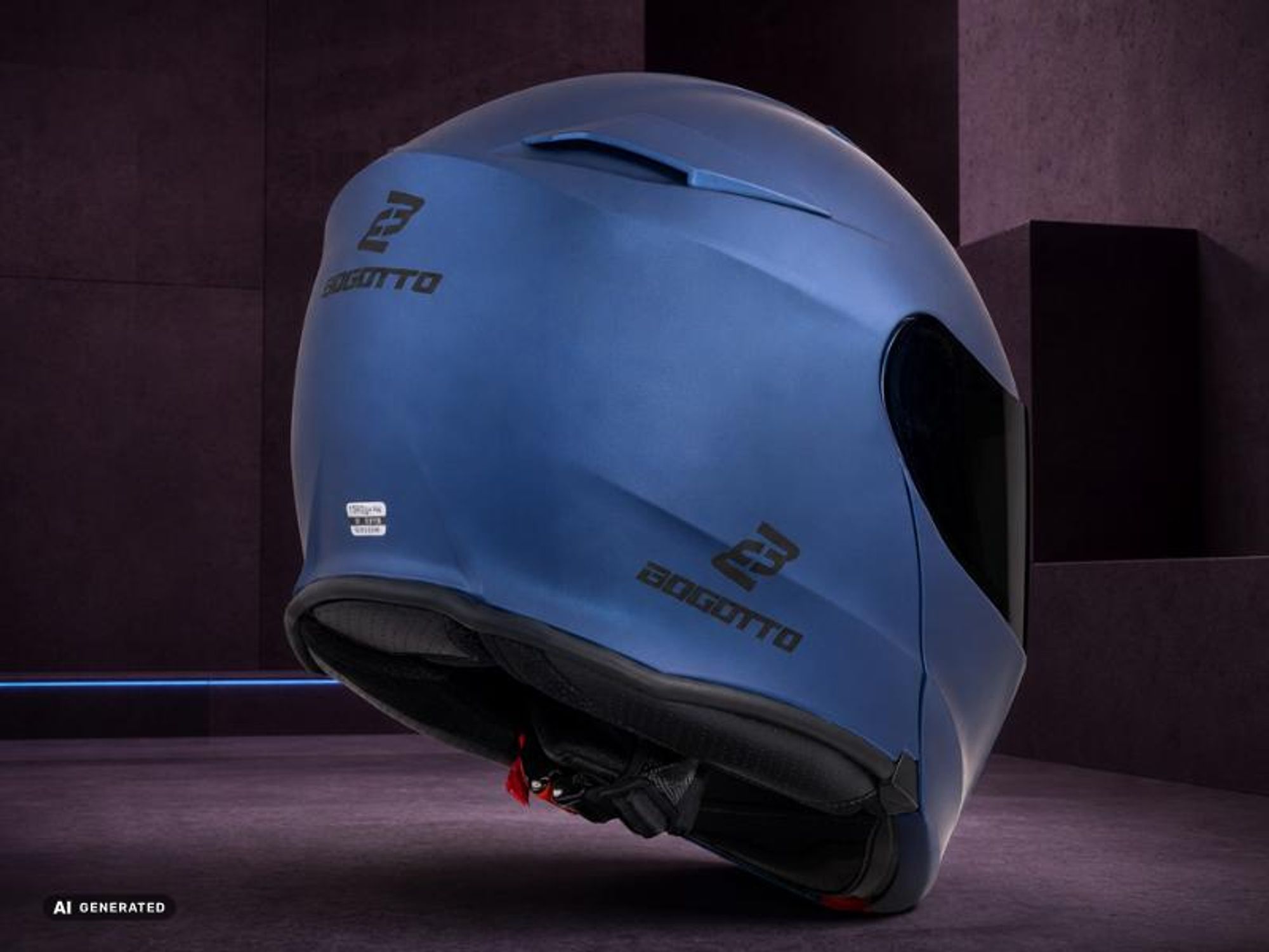 Bogotto H271 Klapphelm, blau matt, M (57/58)