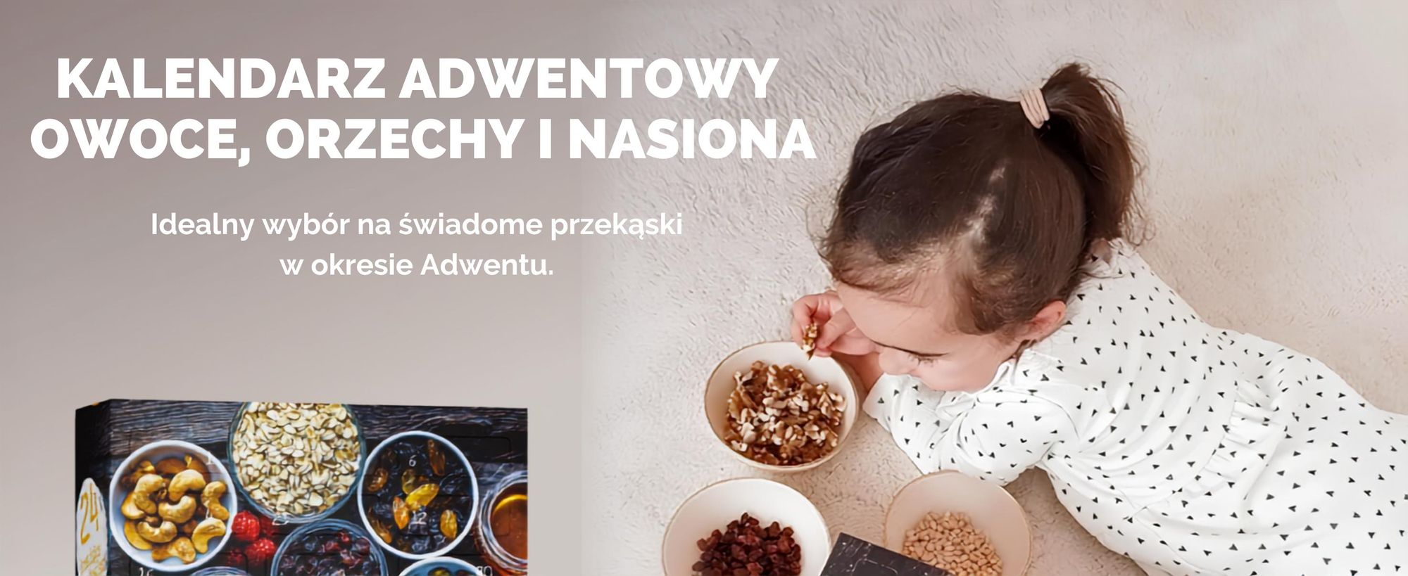 BOXILAND® kalendarz adwentowy 2026 owoce orzechy & pestki bio 24 snacki