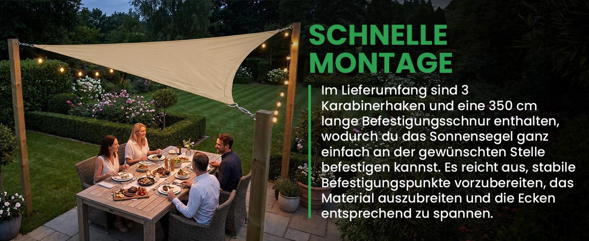 Sonnensegel dreieckig Wasserdicht Beige 4x4x4m fur Balkon Terrasse Patio