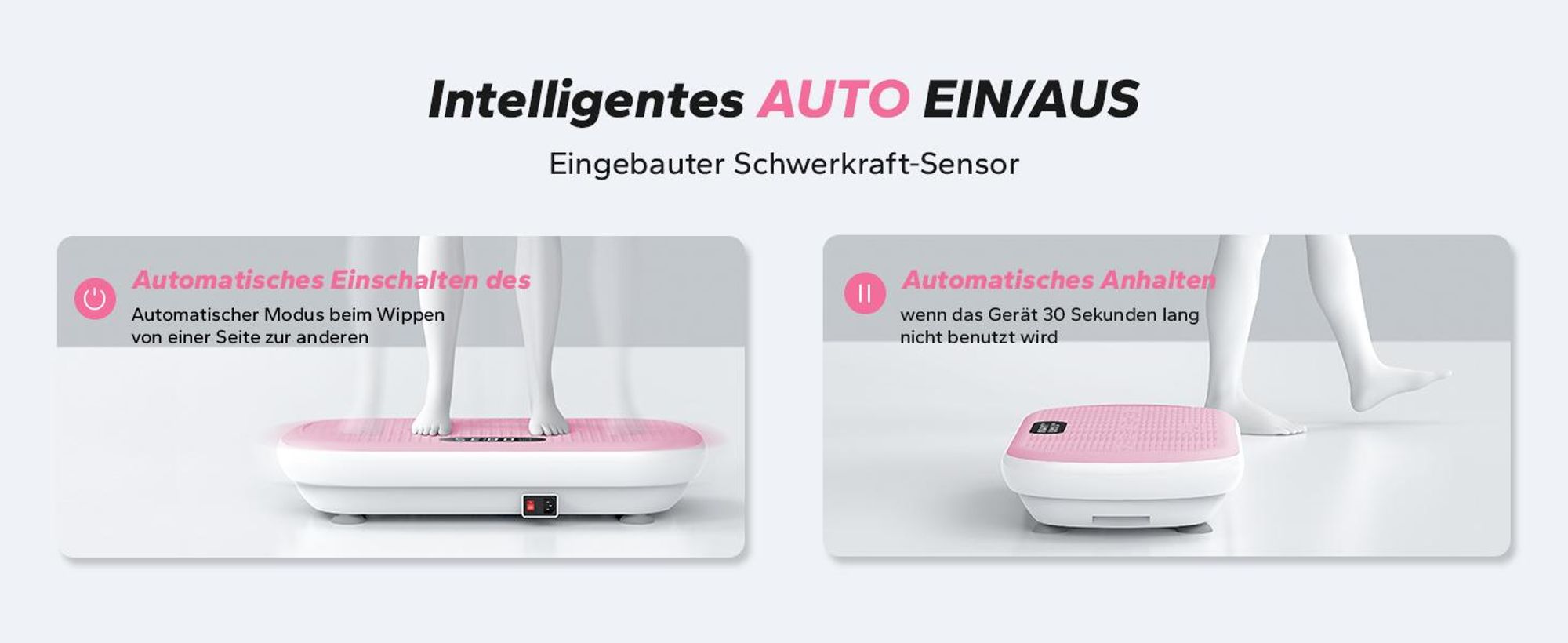 Vibrationsplatte Trainingsgerät mit Bluetooth, 10 Intensitätsstufen, für Ganzkörpertraining, Fettverbrennung, Muskelaufbau, bis 200 kg