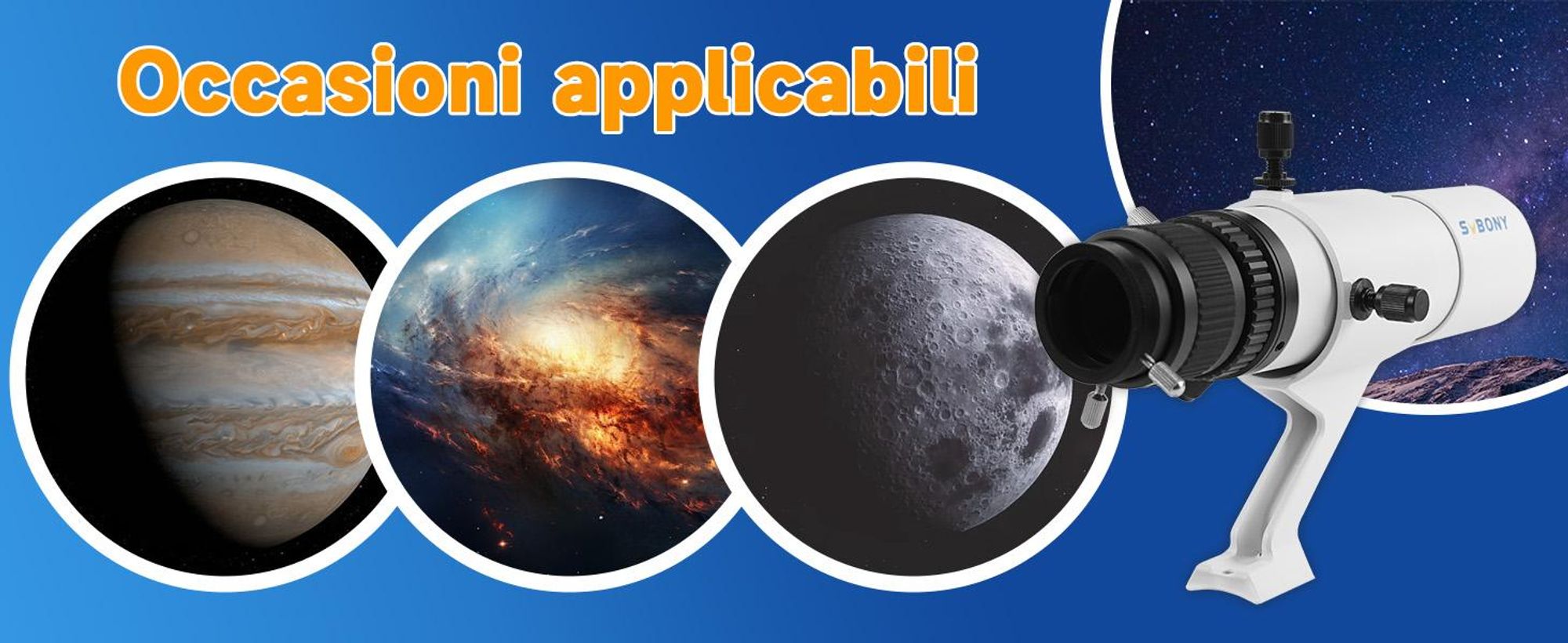Cannocchiale guida Svbony SV198 per astrofotografia, mini guida da 50 mm F4,1, rifrattore acromatico FMC, con doppio focheggiatore elicoidale