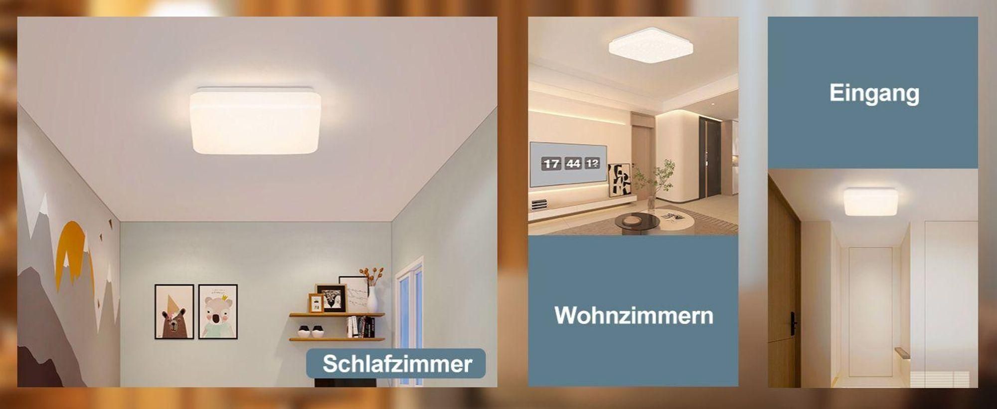 ZMH Plafoniera a led 3pcs cielo stellato moderna piccola angolare 15W 4000K 21cm bianco neutro per camera da letto scala cucina soggiorno ufficio corridoio