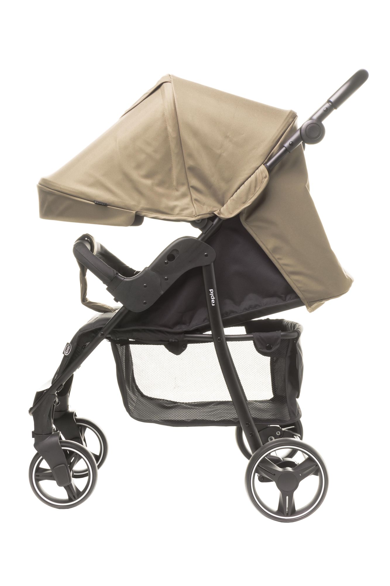4Baby | Kinderwagen - Buggy Kinderwagen - Mokka - kompakt - mit Liegefunktion und Federung - zusammenklappbar - bis 22 kg - Rapid