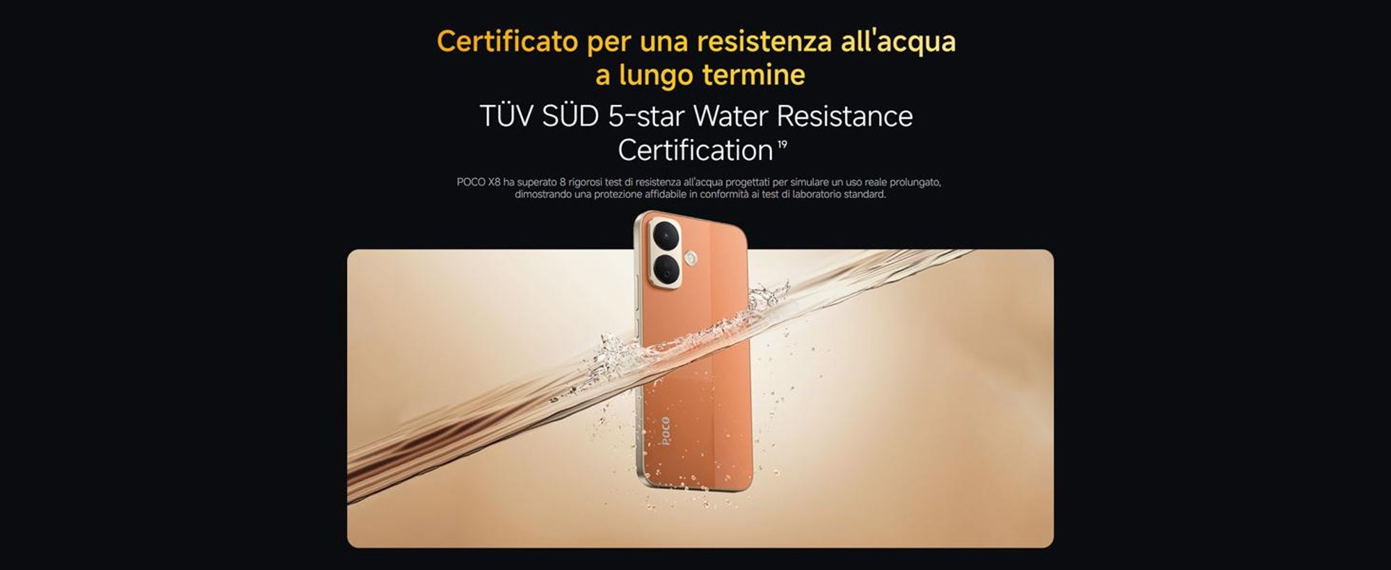 Xiaomi Poco X8 5G Smartphone 12/256GB 6,83'' 8340mAh arancione