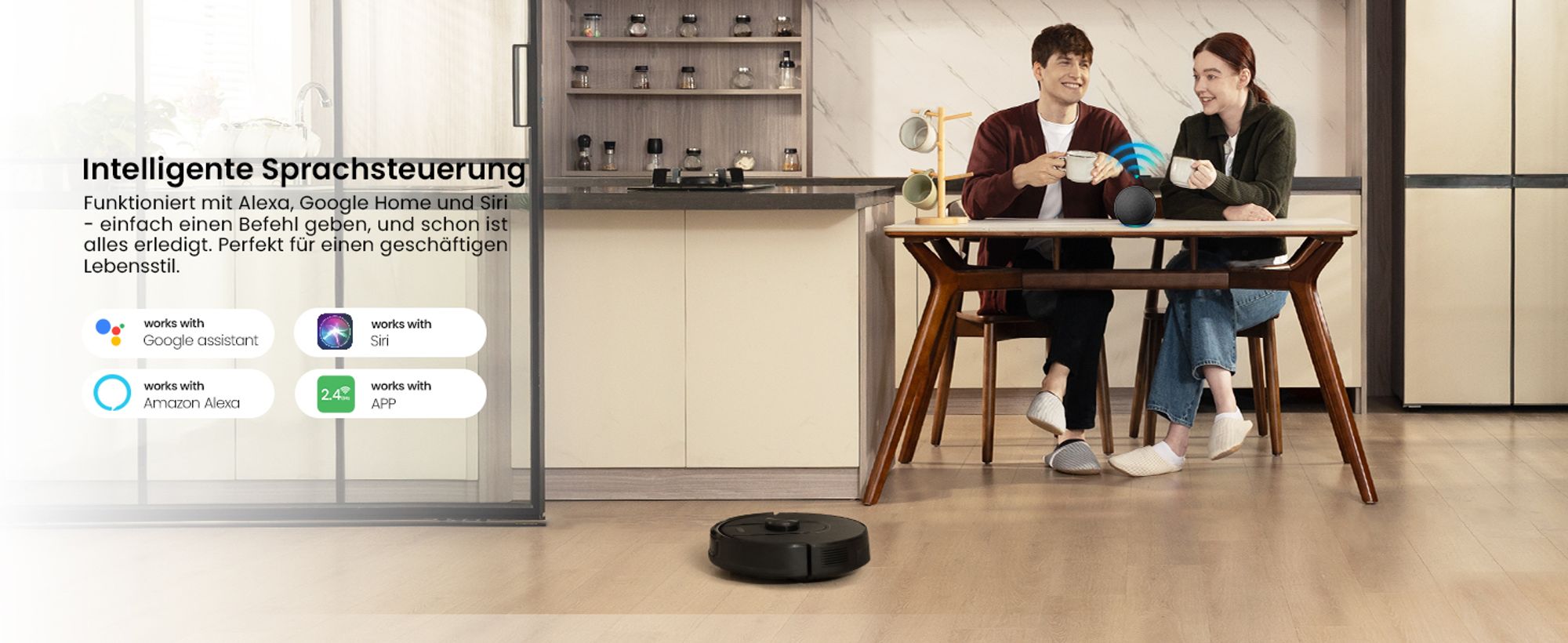 APP/Sprache/Fernbedienung Staubsauger Roboter