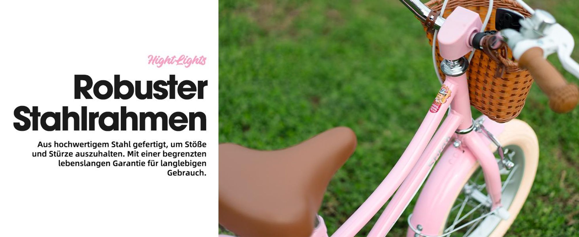 STITCH 12 & 14 & 16 & 18 Zoll Mädchenfahrrad mit Korb, Klingel, Stützrädern, Gepäckträger,   Kinderfahrrafür 2-9 Jahre alte Mädchen & Jungen, Rosa