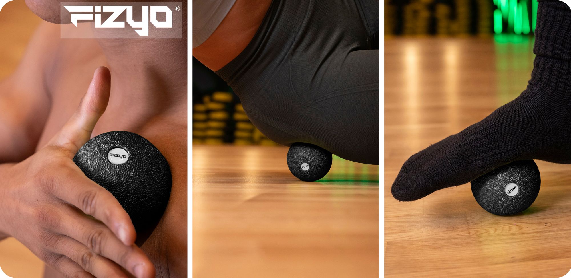 Person beim Training mit dem FIZYO 8 cm Massageball