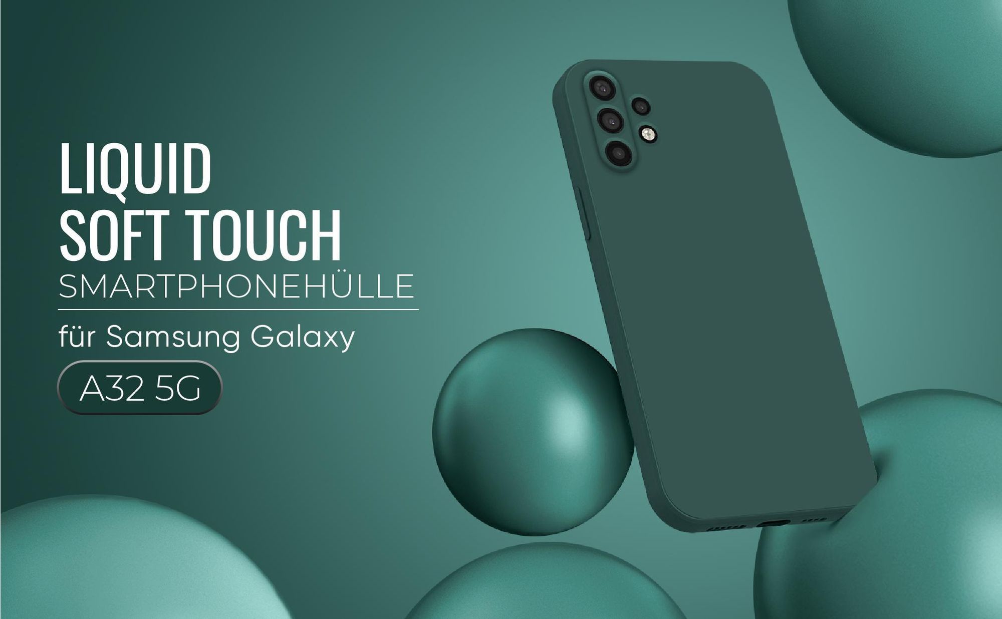 Liquid Soft Touch Smartphone Hülle in Grün für Samsung Galaxy A32 5G